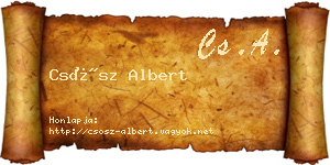 Csősz Albert névjegykártya